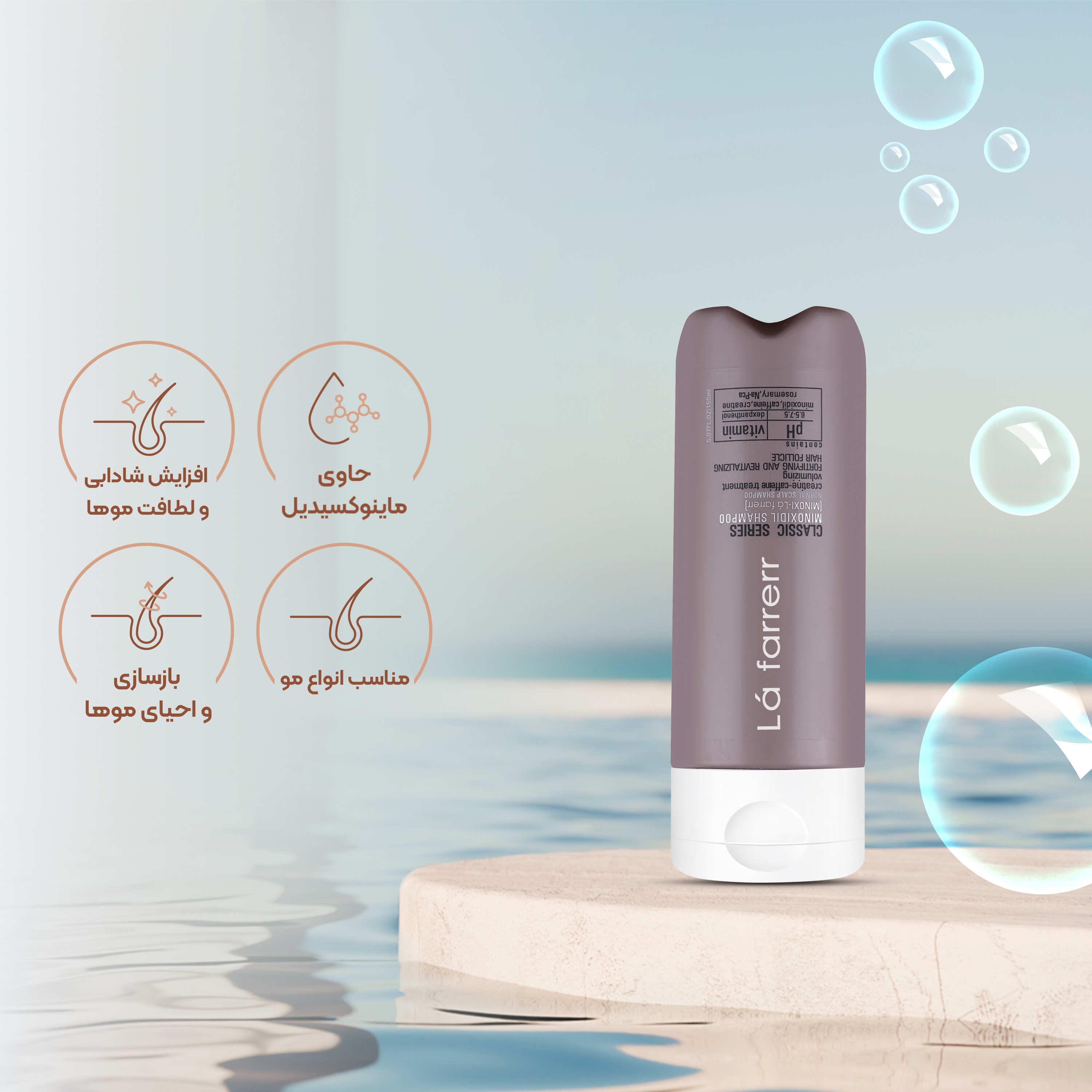 تصویر شامپو ضد ریزش ماینوکسی لافارر مناسب موهای معمولی و نازک 150 میل